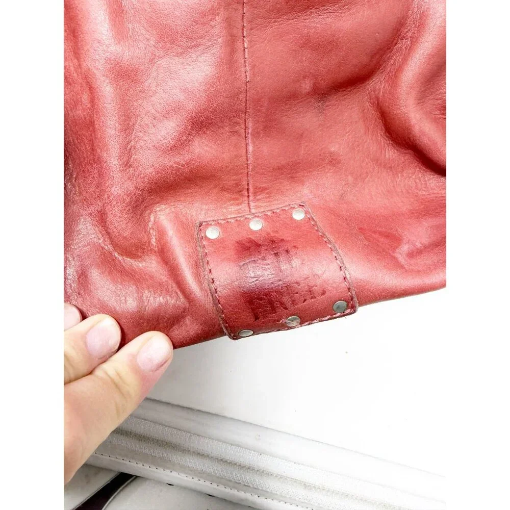 We The Free Free People Ledger Leather Crossbody Bag Purse Crimson Red One‎ Size